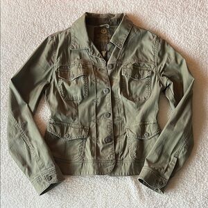 Lucky Brand Olive Green Women's Button-Front Utility Jacket